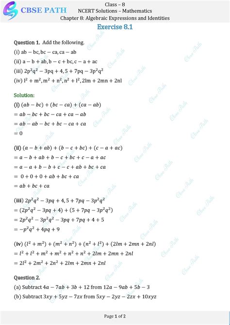 Image result for Maths Chapter 8 Class 8