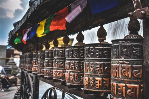 Download Nepal Tibet Prayer Wheels Wallpaper | Wallpapers.com