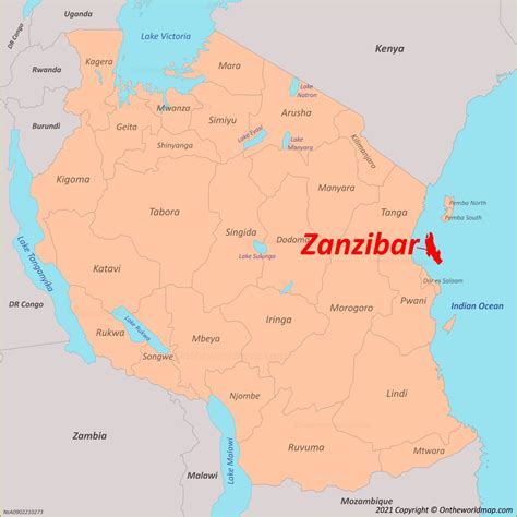 Zanzibar Map Africa