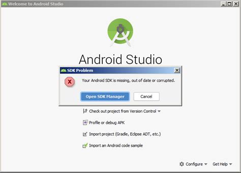 Image result for Android SDK Fix Not Opening