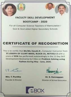 Training Undergone | ST. Joseph of Cluny Public School