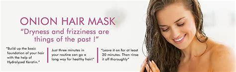 NutriGlow NATURAL'S Onion Hair Mask Deep Conditioner Treatment For Dry ...
