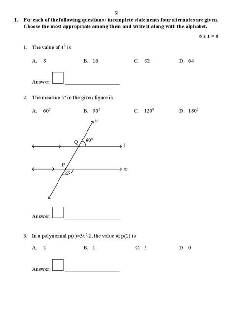 Image result for 9th Model Question Paper