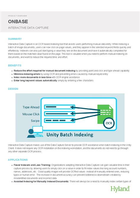 OnBase Interactive Data Capture Tool Overview and Benefits - Studocu
