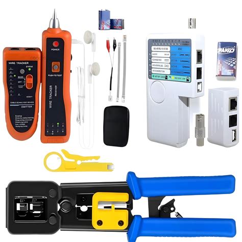 COOLCOLD RJ45 Crimping Tool with Wire Tracker Tester, RJ11 RJ45 Line ...
