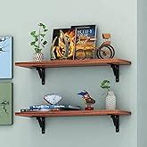 Klaxon Arizona Wood and Metal Floating Wall Shelves | Home Decorative ...