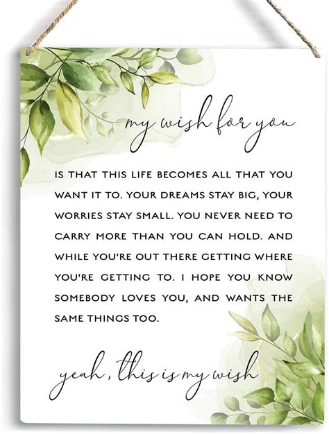 Inspirational Wall Art Nursery Decor My Wish For You Wooden Hanging ...