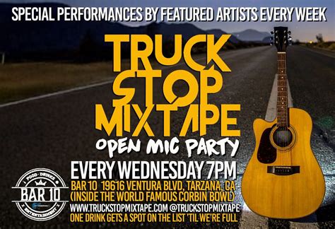 Truck Stop Mixtape Open Mic Party at Bar 10 inside Corbin Bowl, Corbin ...