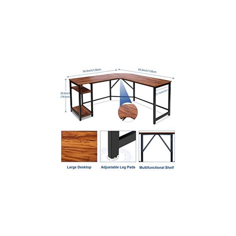 55'' x 55'' Computer Desk, L Shaped | Ubuy India