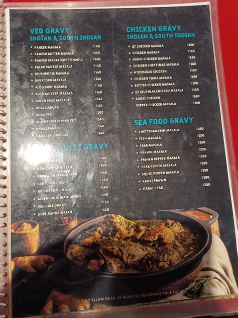 Menu at QT KITCHEN, Coimbatore
