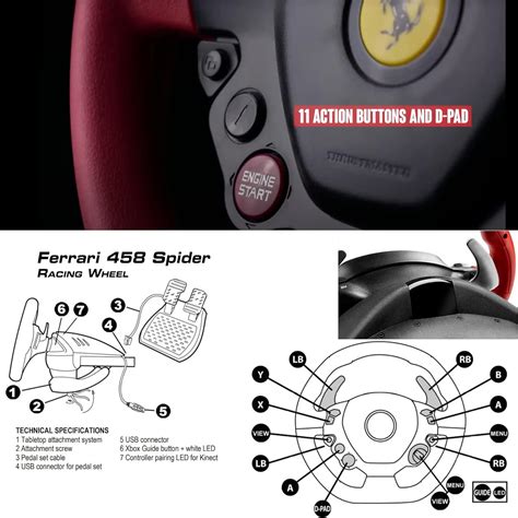 Buy THRUSTMASTER Ferrari 458 Spider Racing Wheel (Xbox Series X/S & One ...