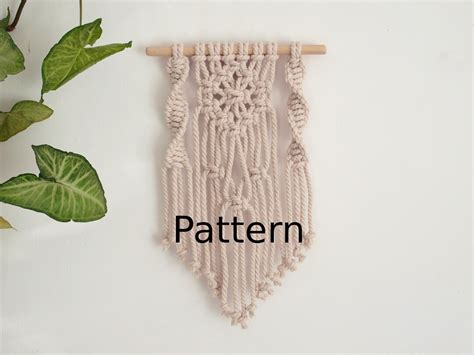 Image result for Small Macrame Wall Hanging Free Pattern