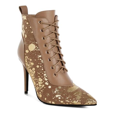 Buy London Rag Brown Abstract Pattern Lace-Up Ankle Casual Boots Online