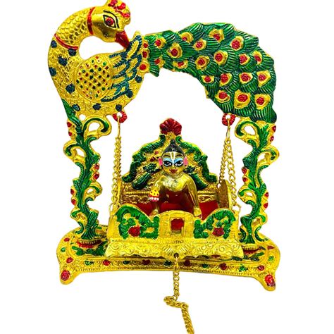 Buy Makhanchor Laddu Gopal Singhasan Decorative Showpiece Item ...