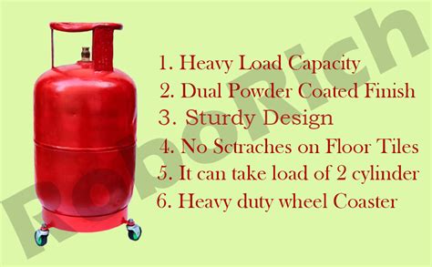 RoboRich Gas Cylinder Trolley, Cylinder Stand, Iron Gas Cylinder ...