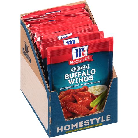 McCormick Original Buffalo Wing Seasoning Mix 1.6 oz (Pack of 12 ...