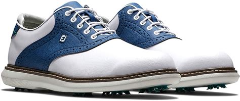 Buy FootJoy Mens Traditions Golf Shoe 9 White/Navy Online at Lowest ...