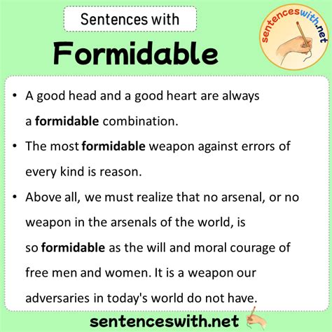 Image result for Define Formidable