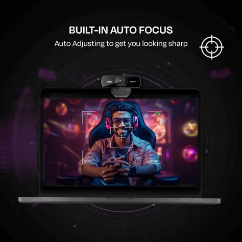 Kreo Owl Full HD 1080P 60 FPS Webcam with Auto-Focus and Built-in Dual ...