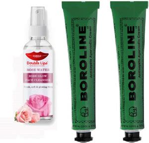 BOROLINE Antiseptic Ayurvedic Cream Pack of 2 + Rose Water 120 ml Price ...