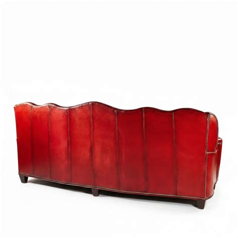 Oslo Red Leather Sofa – Homes of Rajasthan
