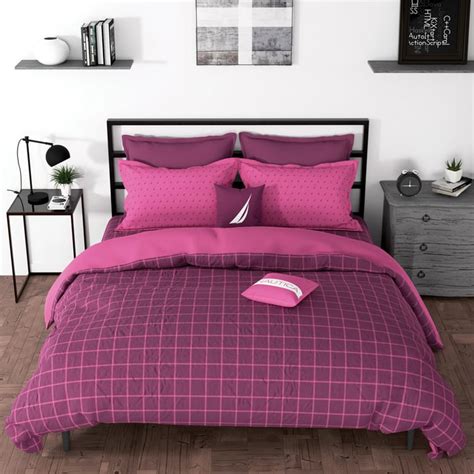 Buy NAUTICA Pacific Coast Cotton Checked Double Comforter from Nautica ...