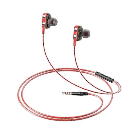 amazon basics in-Ear Wired Earphones with 9 mm Dual Drivers, in-Line ...
