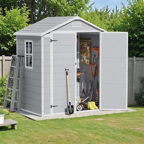 Flamaker 6 x 4 FT Outdoor Storage Shed, Garden Resin India | Ubuy
