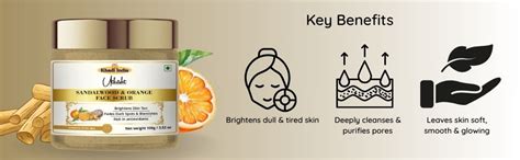 Utkrisht Khadi Sandalwood & Orange Face Scrub 100 gm | Refreshing ...