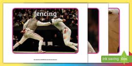 Fencing, Olympics, Olympic Games, sports, Olympic, London, 2012, word card,