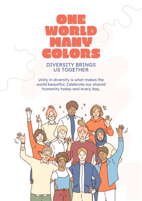 Free Customizable Unity in Diversity Poster Templates | Canva