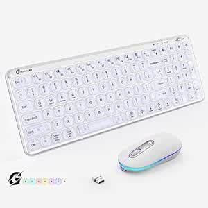 Amazon.in: Buy GEODMAER Wireless Keyboard and Mouse with 7 Colors ...