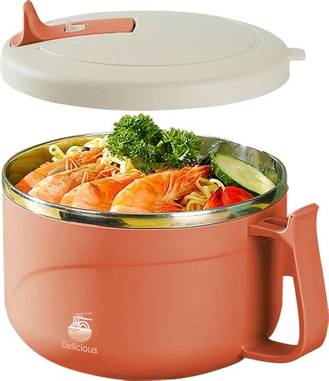 Amazon.com | 28 oz Soup Bowl with Handles, Microwave Ramen Bowl with ...