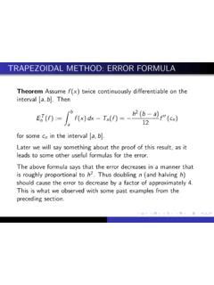 Image result for Trapezoidal Approximation Error