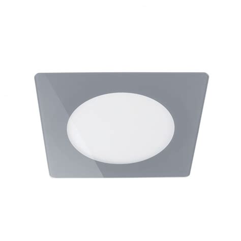 Downlight led decorativo de cristal gris. Novo lux 6W luz neutra