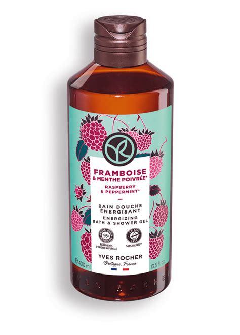 Yves Rocher RASPBERRY & PEPPERMINT ENERGIZING BATH & SHOWER GEL
