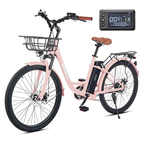 Viribus Electric Bike for Adults, Commuter Ebike with Basket, 500W City ...