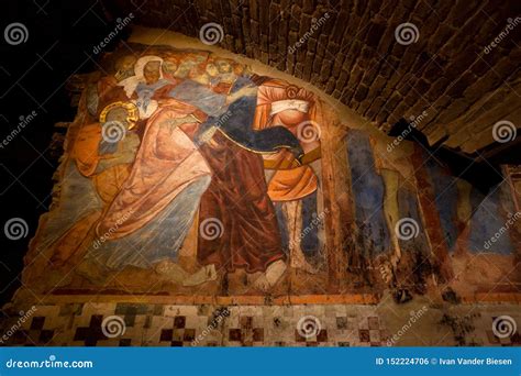 Fresco Of Judas Iscariot Kissing Jesus Stock Image | CartoonDealer.com ...