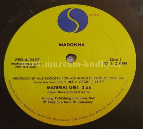 Madonna-Material Girl | online vinyl shop, gramofonové desky