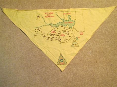 Boy Scout Neckerchief Bert Adams Scout Reservation Map Camp Jamison ...