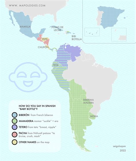 How many words mean "Baby bottle" in Spanish? : r/learnspanish