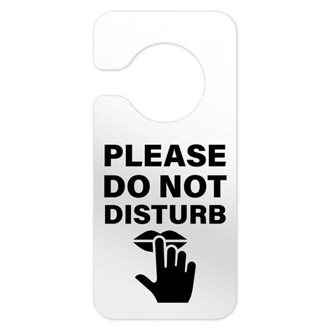 Do Not Disturb Hotel Sign: Clear Acrylic Sign | BSign Store