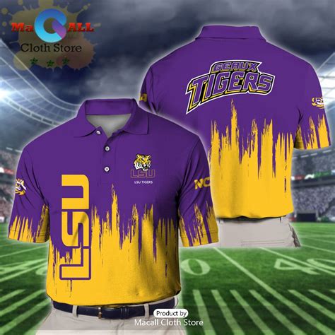 Lsu Tigers Polo Shirt - Macall Cloth Store - Destination for fashionistas