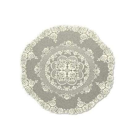 Heritage Lace 43 in. Victorian Rose Round Tipper - Ecru VR-4500E | Zoro