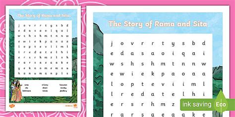 The Story of Rama and Sita Differentiated Wordsearch