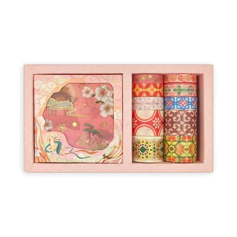 Zeruci Japanese Washi Decorative Masking Tape and Sticker Gift Box | 10 ...