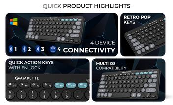 Optimus Bluetooth Plus 4 in 1 Wireless Keyboard – Amkette