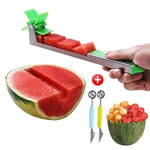 BICMTE Watermelon Windmill Cutter Slicer, Stainless Steel Knife Tool ...