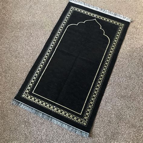 #bazachi Luxury Gilded Ottoman Prayer Rug - Turkish Prayer Mat