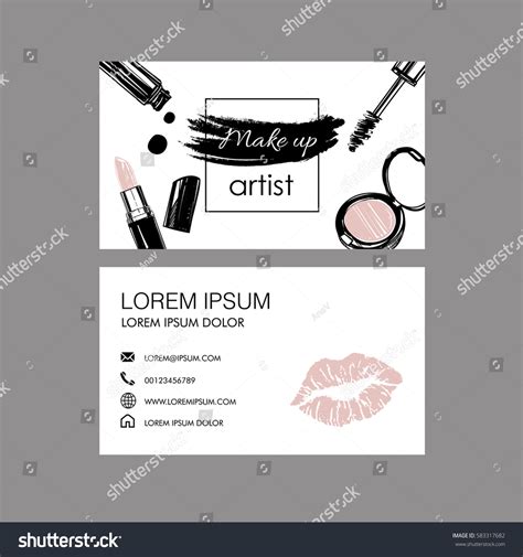Makeup Artist Business Card Template 的图像结果
